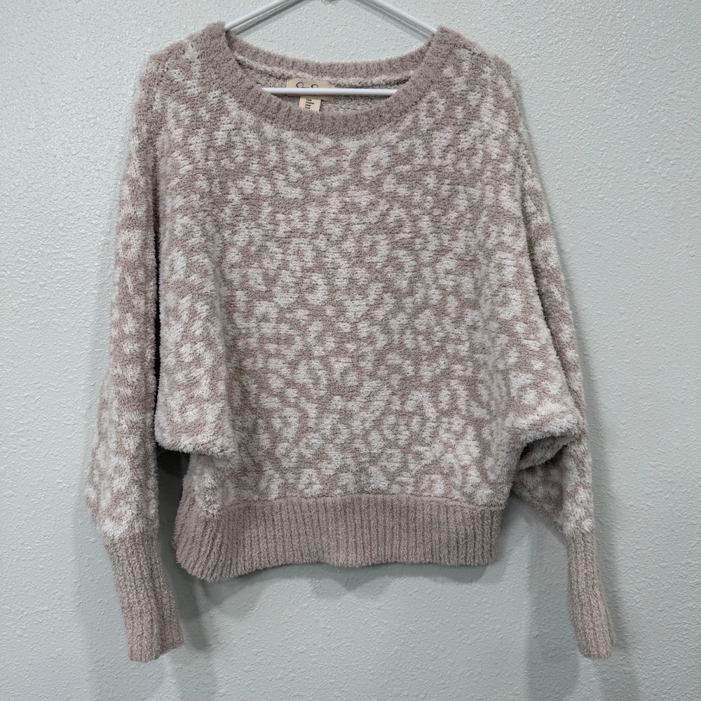Jessica Simpson Plush Leopard Print Cozy Sweater Women's M